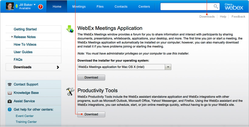 Webex Productivity Tools Download For Mac